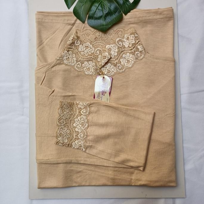 Baju Manset Renda Lengan Panjang Bahan Kaos Rayon Premium  GJ