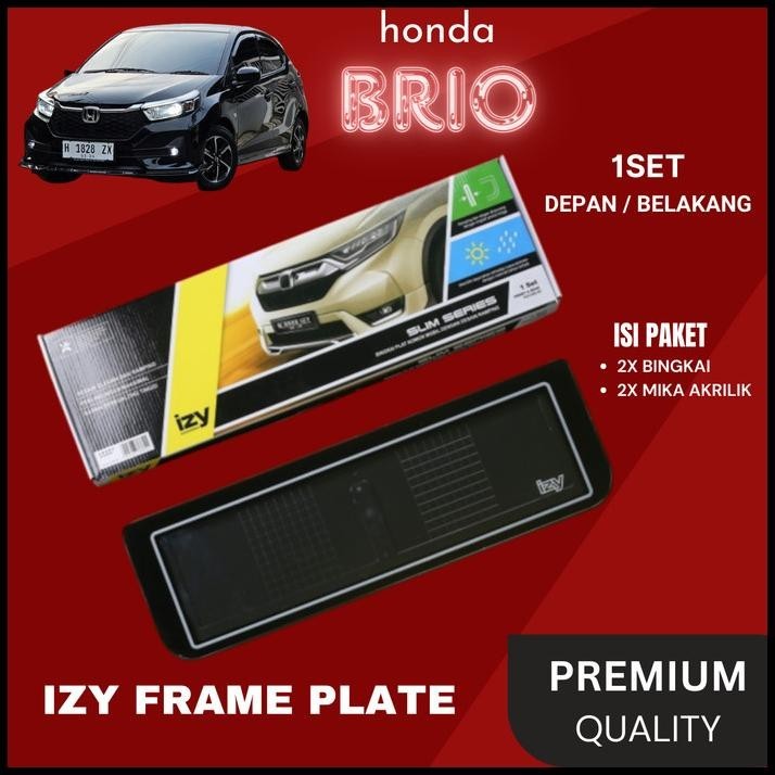 IZY COVER / DUDUKAN / TATAKAN / TEMPAT PLAT NOMOR MOBIL MERK IZY MOBIL HONDA BRIO SATYA / RS