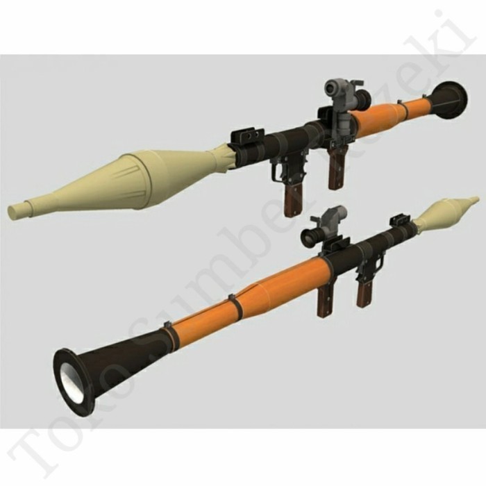 BAZOKA PAPERCRAFT BAZOOKA ROKET PAPER CRAFT PUZZLE ROCKET RPG LAUNCHER