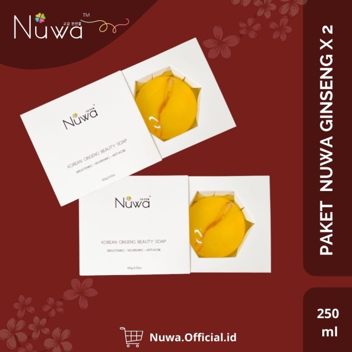 Bundling 2 X Nuwa Korean Ginseng Beauty Soap Brightening Anti Acne