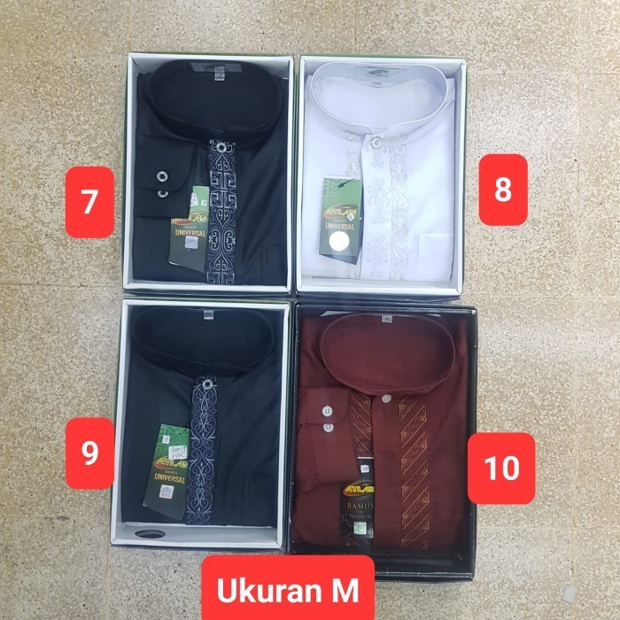 Baju Koko Atlas Lengan Panjang Original Ukuran M