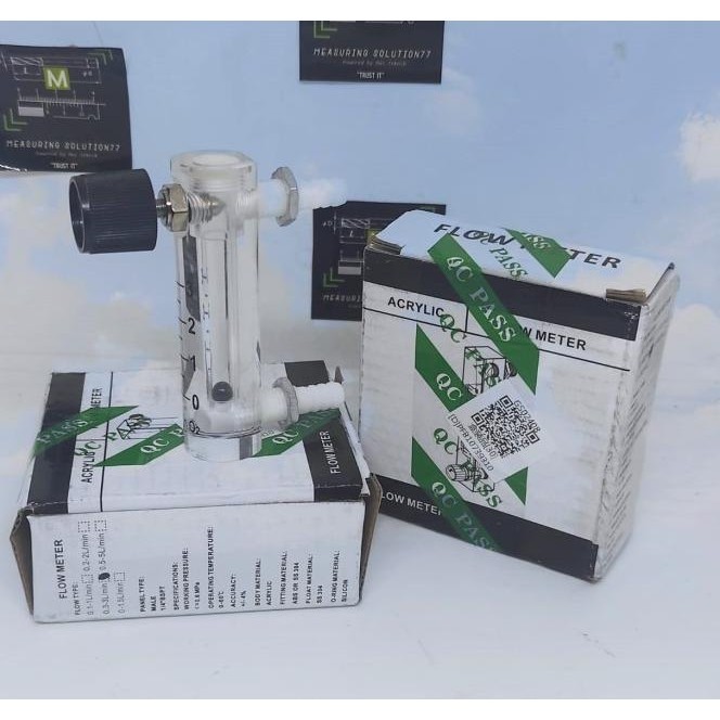 Rotameter Flow Meter Udara Oksigen 0-3 Lpm Flowmeter Rota Meter