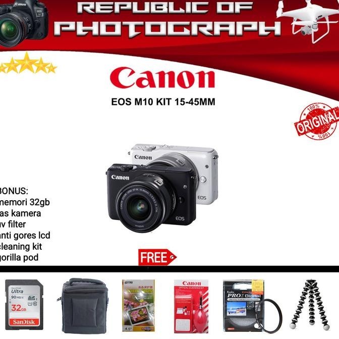 CANON EOS M10 KIT 15-45MM IS STM / KAMERA MIRRORLESS CANON EOS M10