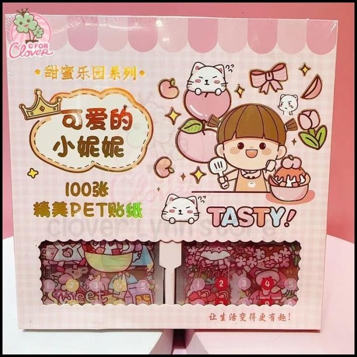 

GRATIS ONGKIR STICKER WITH SWEET CHARACTER PET ISI 100