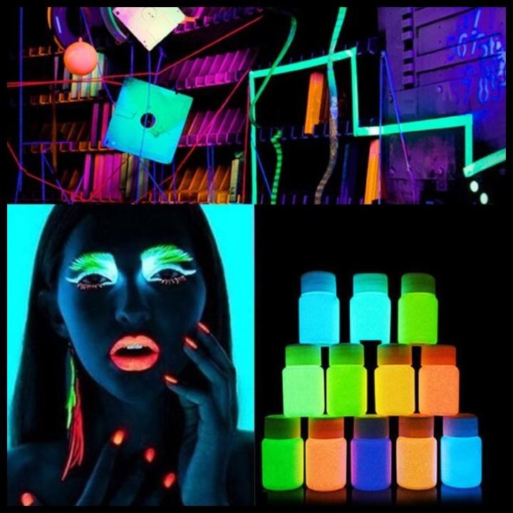 

TERMURAH 8PCS/SET CAT GLOW IN THE DARK PAINT CAT LUKIS CAT FOSFOR BODY PAINT !!