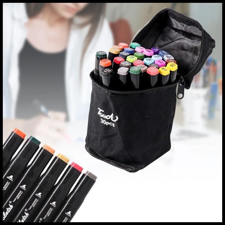 

GRATIS ONGKIR SPIDOL DUAL FINE ART MARKER 30PCS SPIDOL WARNA BRUSH PEN PERMANENT !!!!!!!