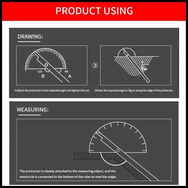 

DISKON BUSUR 180 DERAJAT PENGGARIS COMBI STAINLESS PROTACTOR ALAT UKUR SUDUT !