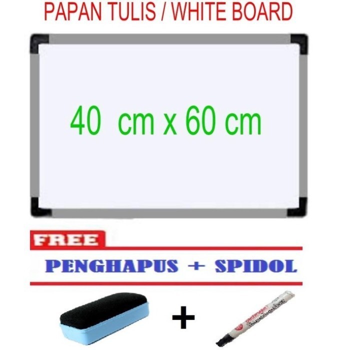 

Terbaru Papan Tulis White Board Ukuran 40 X 60 - Free Penghapus+Spidol (Cod) Promo Terlaris