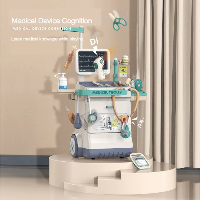 Wooden Doctor Set Toys, Mainan Dokter Kayu, Pretend Toys, Pretend Play