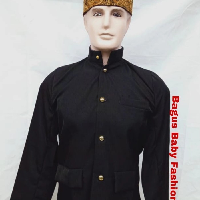 Beskap Sunda Hitam Polos Baju Adat Pria