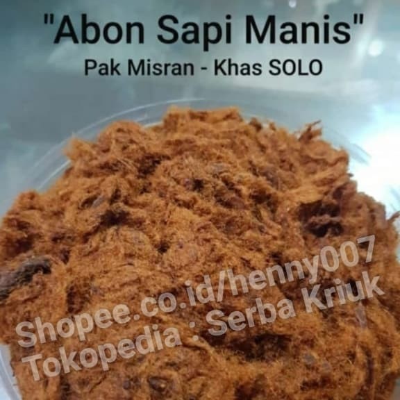 

Abon Sapi - Manis (Pak Sran Solo) 250Gr - Kemasan Plastik