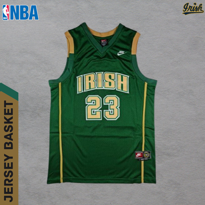 Baju Jersey Basket Swingman Nba Lebron James Irish Jersey Hijau Ncaa
