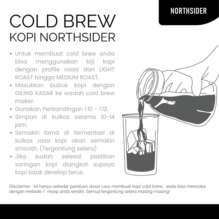 

Northsider Kopi Arabika Robusta Cold White Blend Kopi Susu 1Kg