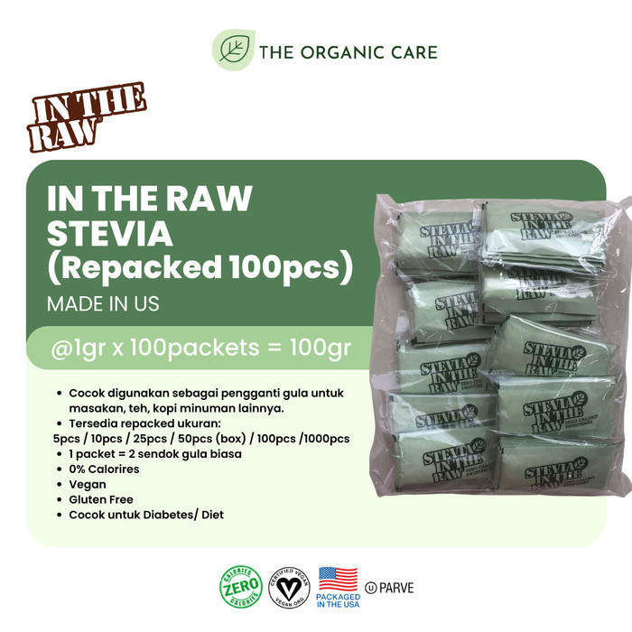 

Stevia In The Raw - Vegan - Pengganti Gula - @ 100 Sachet - Dari Usa - Adelineez
