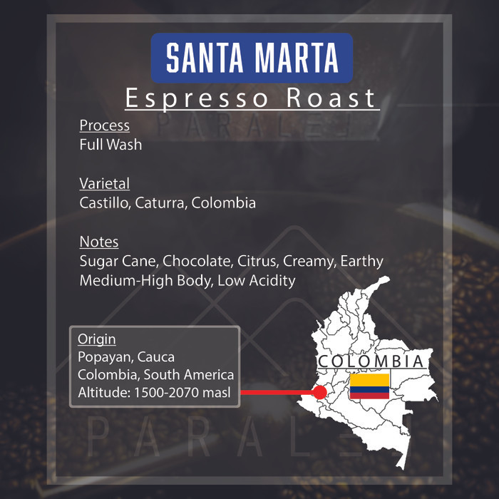

St. Marta Colombia Single Origin Arabica 200G Biji Kopi Coffee Beans