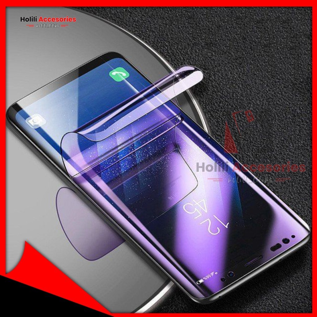Hydrogel matte Bening Tipe VIVO Y12S Tempered Glass jelly lentur Anti Glare Radiasi Blue Light Blue 