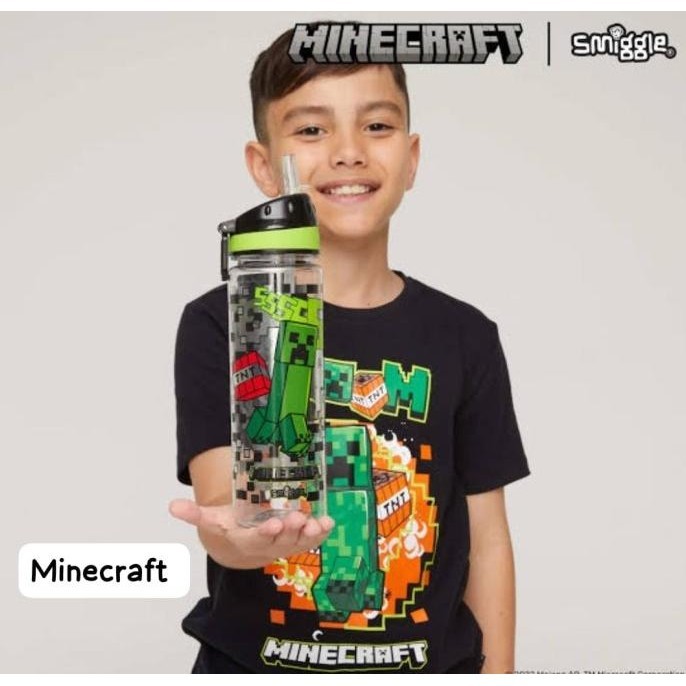 Botol Minum Smiggle Original 630 ml mine craft soccer ariel unicorn