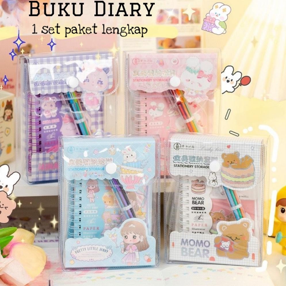 

BUKU BINDER 1 SET/ NOTEBOOK BUKU CATATAN MOTIF LUCU/ BUKU DIARY AESTHETIC KARAKTER LUCU/ KADO ANAK PEREMPUAN TERMURAH BANGET