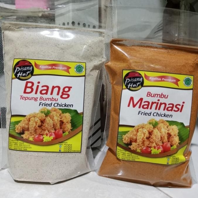 

paket biang tepung dan bumbu marinasi ayam goreng fried chicken 1kg TB
