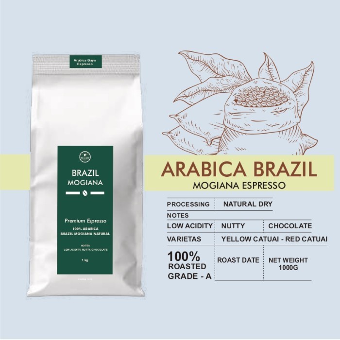 

Ready Kopi Arabika Brazil Arabica Coffee Beans 1kg
