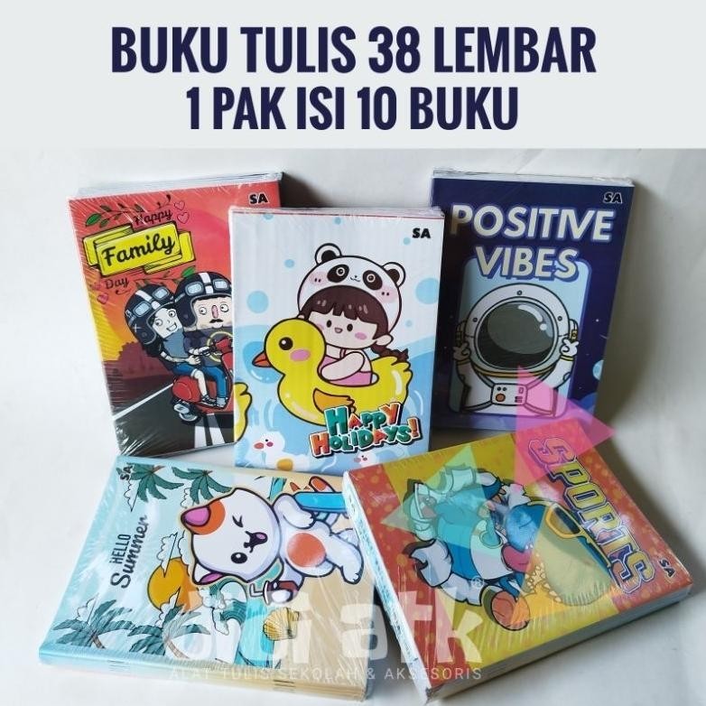 

BUKU TULIS MURAH 38 LEMBAR 1 PAK ISI 10 BUKU COD