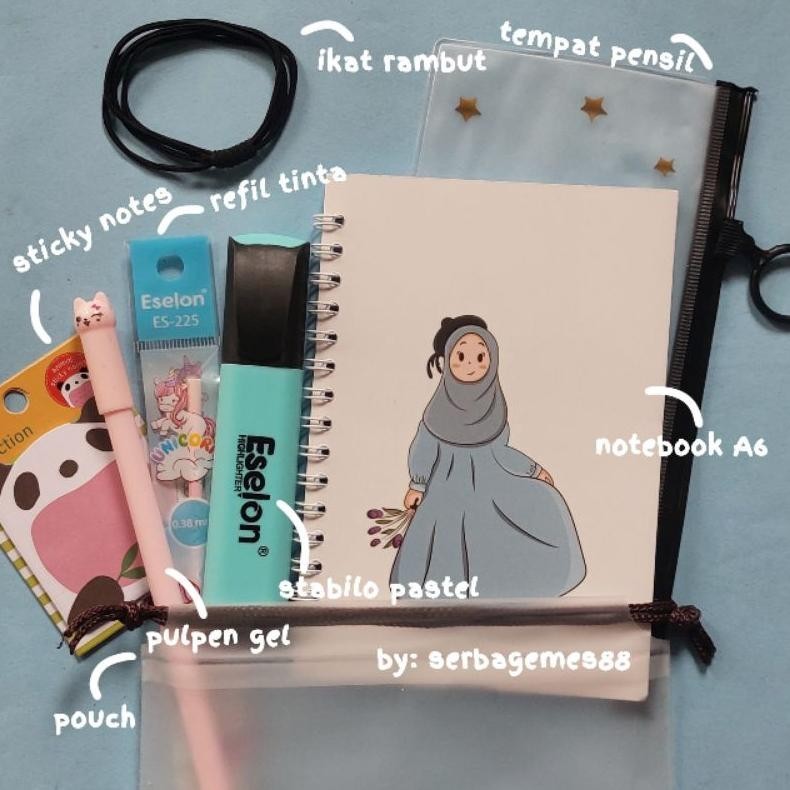 

SERBAGEMES88 - PAKET ALAT TULIS 8IN1 / STATIONERY SET FANCY / ALAT TULIS SET BISA COD