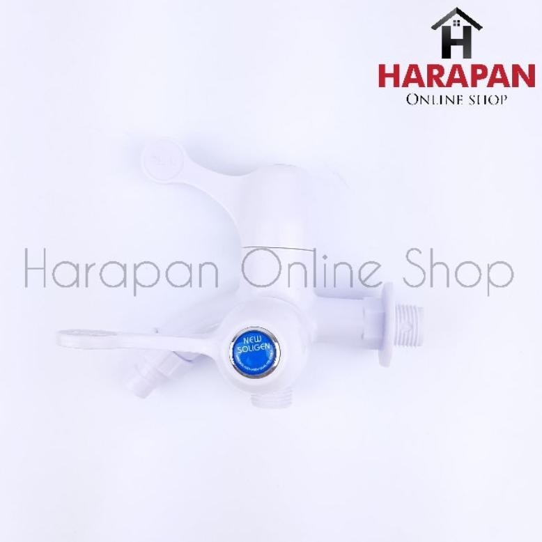 HJK Kran Cabang Plastik New Soligen / Kran Shower / Keran double Soligen / Keran Shower Double TERLA