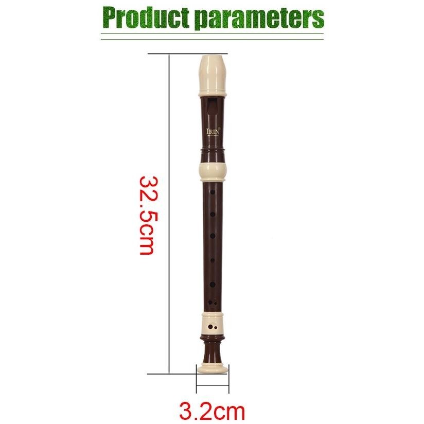 uk-75 Baroque Recorder Suling Flute  / Seruling Soprano Bahan Abs / Alat Musik Seruling / Set Harpa 