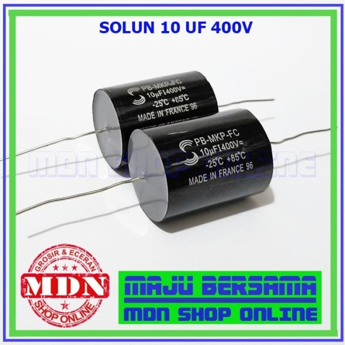 Solun 106 - Kapasitor 10 Uf 400V - Kapasitor Tweeter