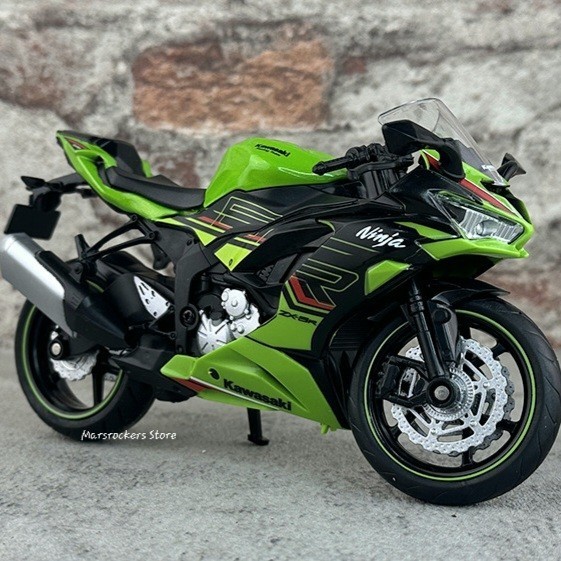 Cabre Diecast Motor Kawasaki Ninja Zx-6R Skala 1:12 Miniatur Mainan Pajangan