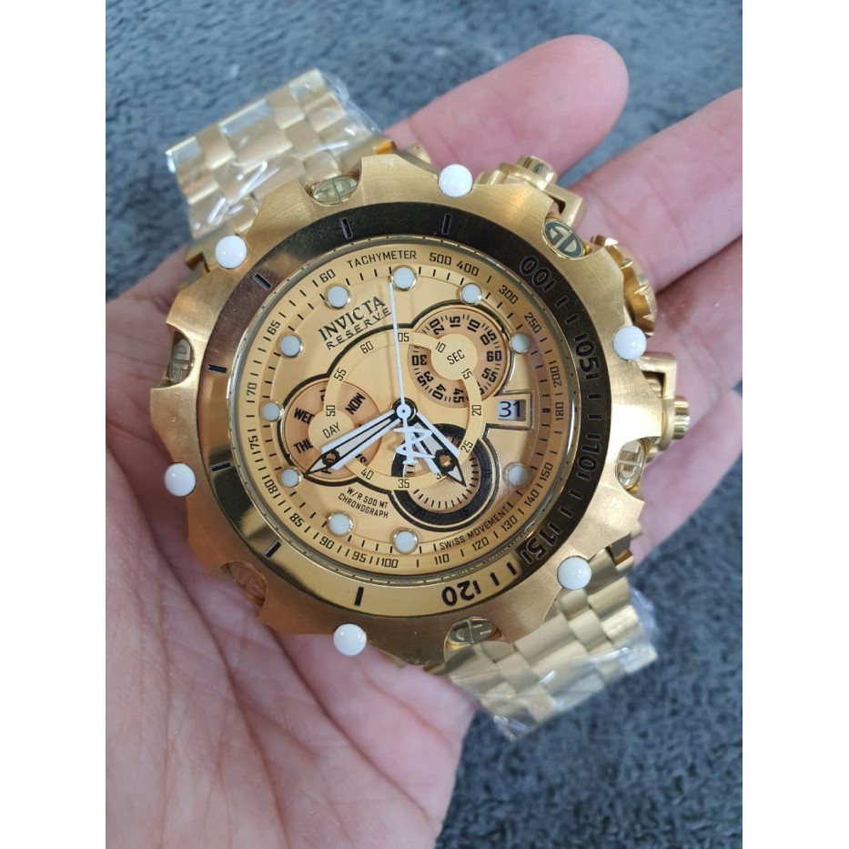 PROMO Jam Tangan Invicta Venom Gold Super Premium