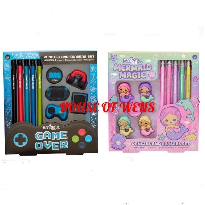 

SMIGGLE PENCILS AND ERASER SET ORIGINAL