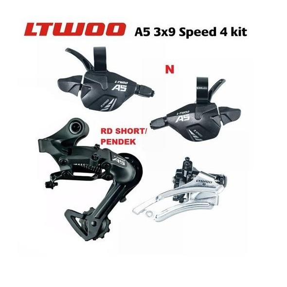 Premium Group Set Ltwoo A5 3 9 Speed 27 Rd Fd Shifter Kanan Kiri Derailleur