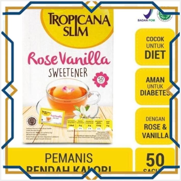 

[GDS] TROPICANA SLIM ROSE VANILLA SWEETENER 50 SACHET | GULA