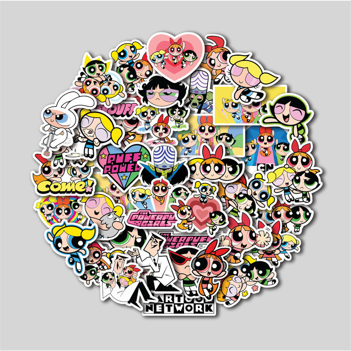 

STICKER PACK POWERPUFF GIRL STICKER TUMBLER STIKER LAPTOP KOPER HELM K01