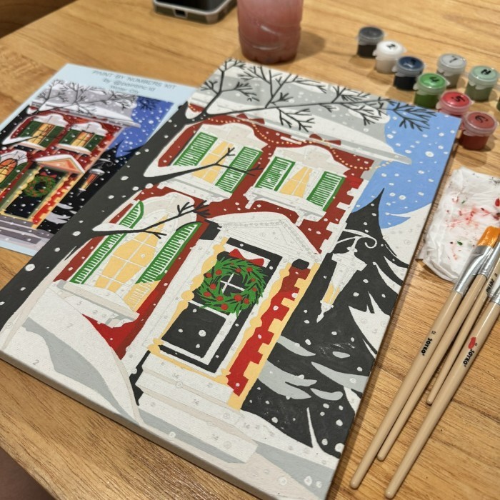 

Paint by Numbers Kit: Winter City Paint Inc. ID Painting Kit Natal K01