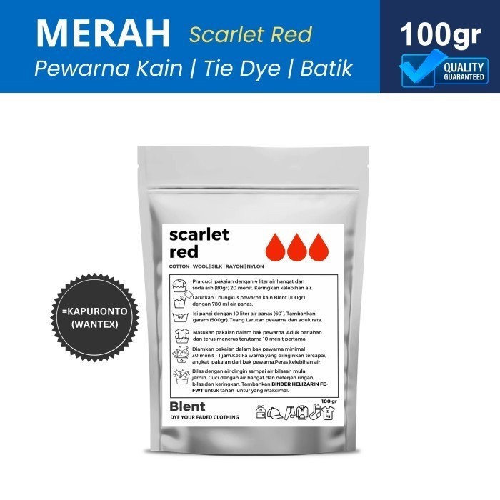 

Pewarna Kain SCARLET RED 100gram K01