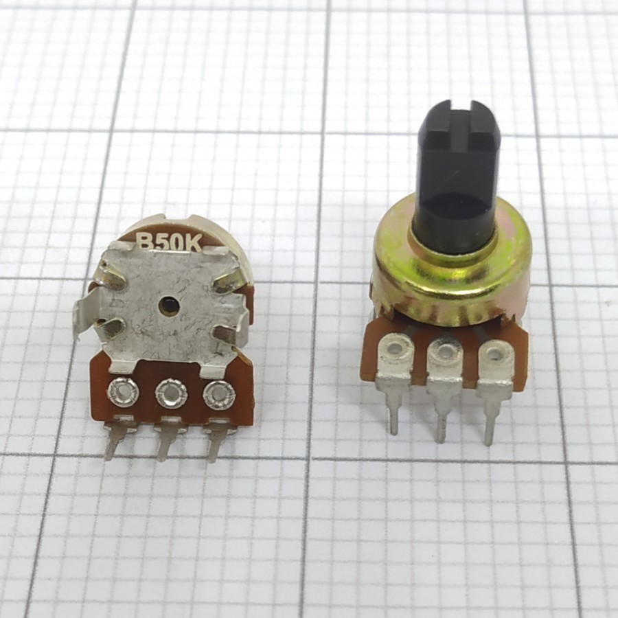 Potensio 3pin B50K / Potensio 3 Pin Tekuk Kecil Harga untuk=5buah