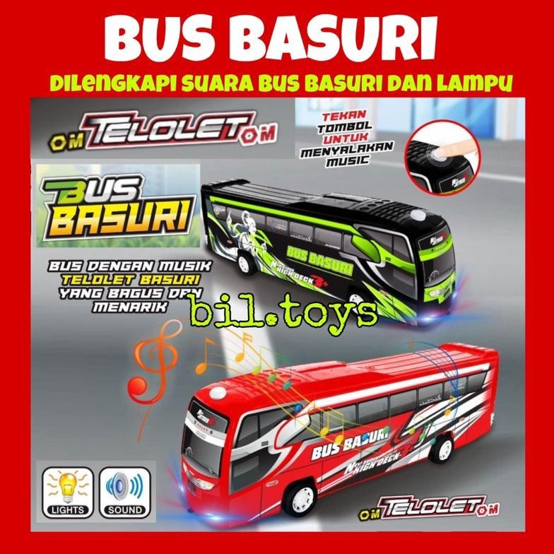 Sale Mainan Anak Bus Basuri Mainan Viral Bus Telolet Dilengkapi Suara Klakson Basuri Original