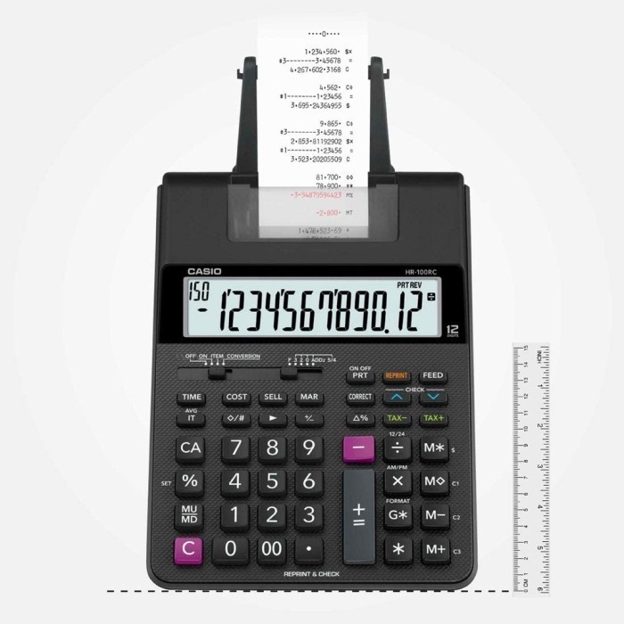 

Kalkulator Printing Kasir Casio Hr-100Rc Mini Print Calculator 100 Rc