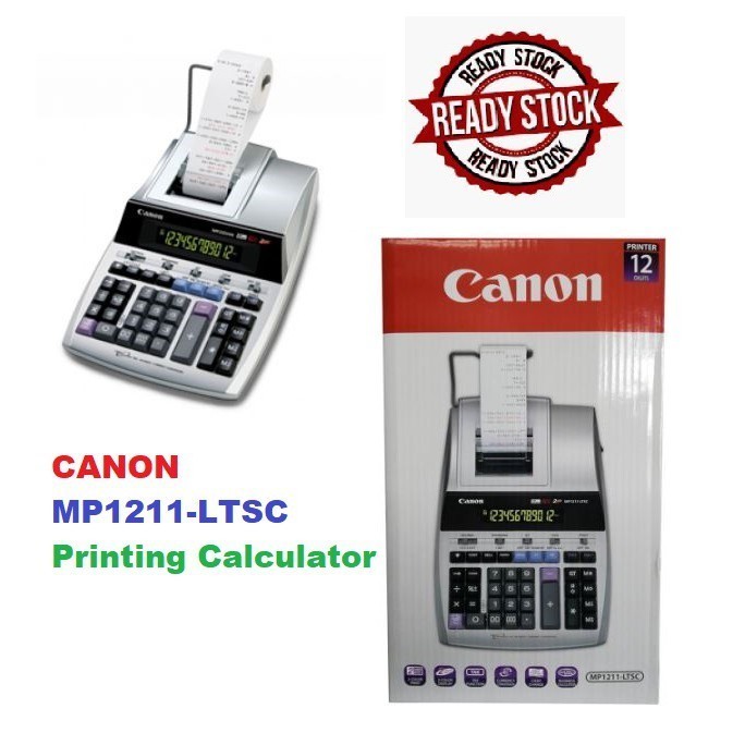 

Canon Mp1211-Ltsc Lcd 12 Digits Printing Calculator Kalkulator Cetak
