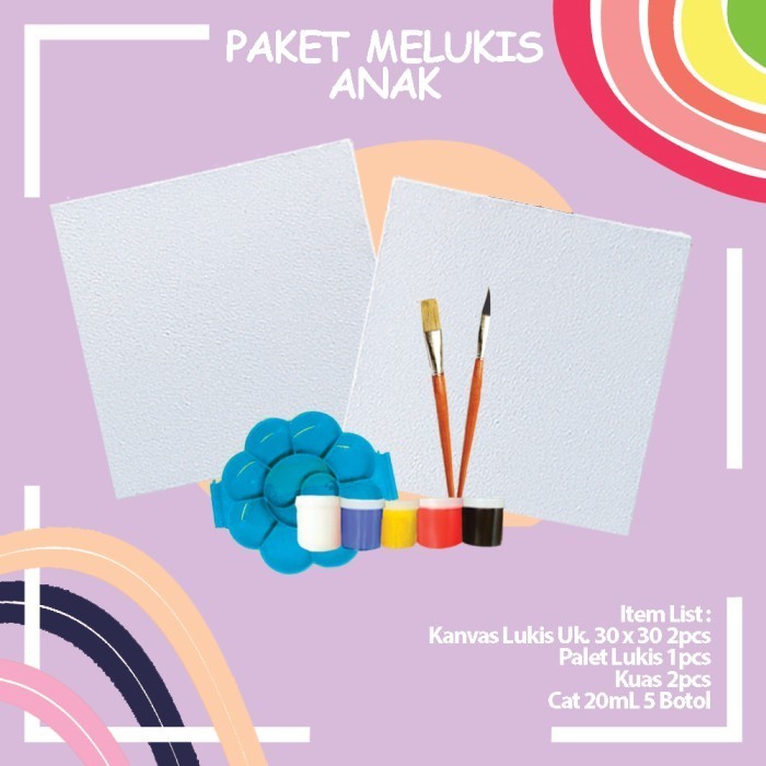 

Paket Melukis Kanvas Ukuran 30 x 30cm + Easel Komplit Berkualitas K01