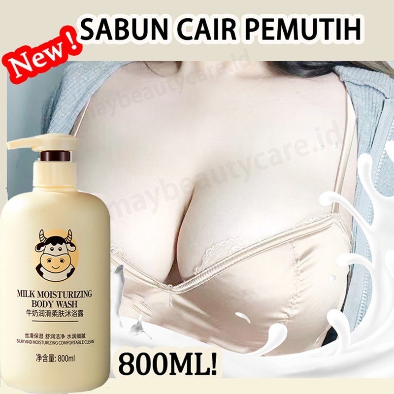 Sabun Cair Pemutih Badan Permanen Mandi Susu Pemutih Badan Spa 800Ml Sabun Badan Pemutih Sabun Cair