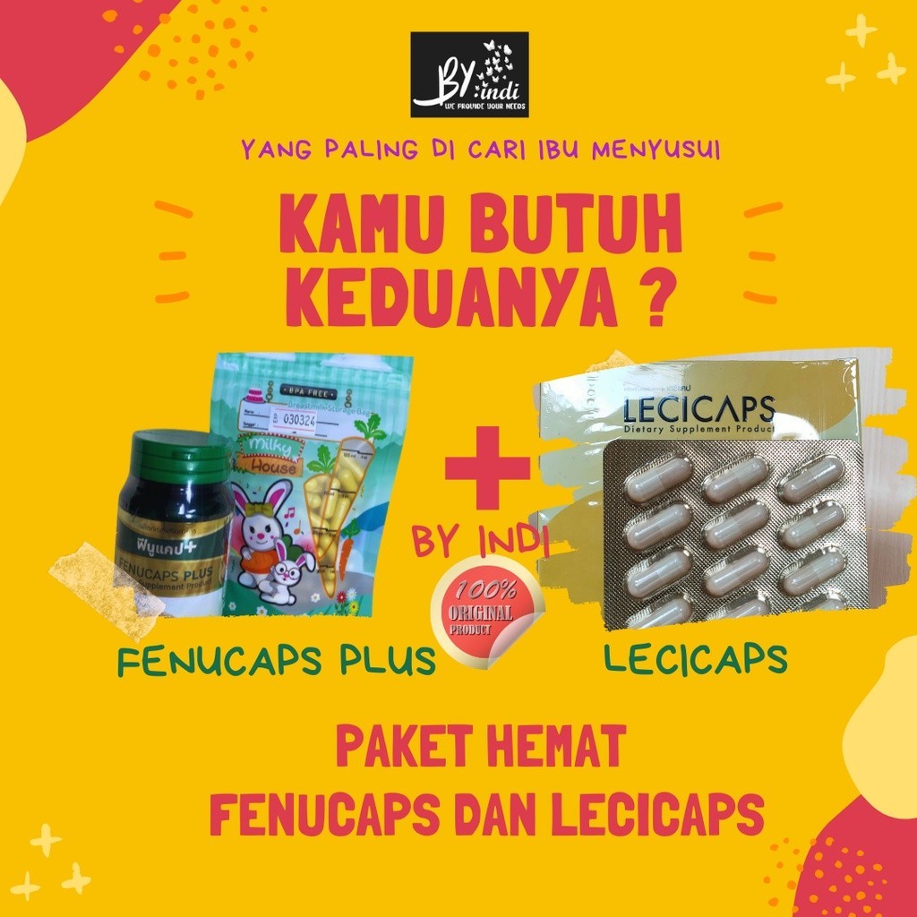 Paket Lecicaps Dan Fenucaps Pelancar Asi Sumbat Booster Asi