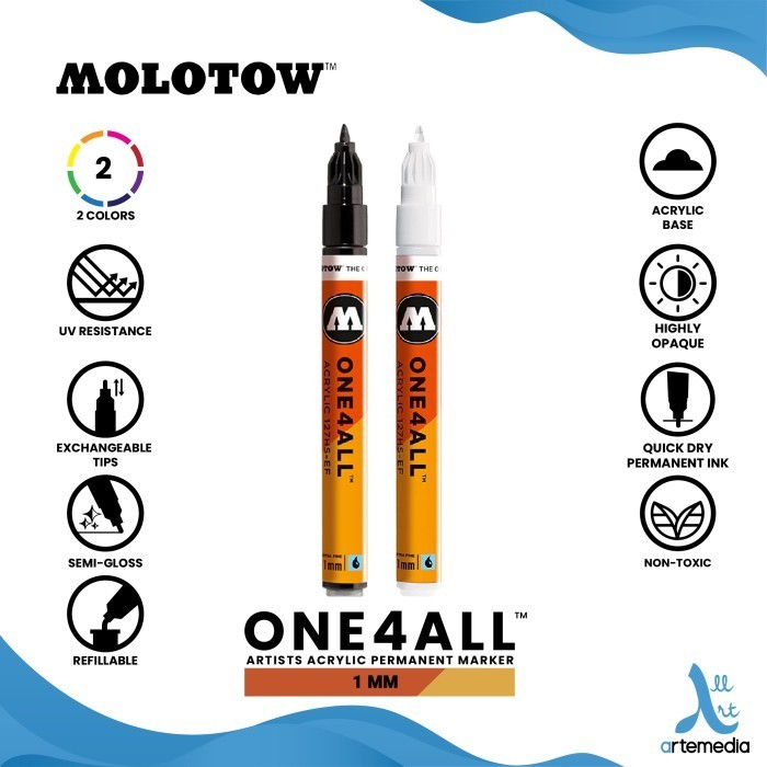 

Ready Molotow One4All 1mm Acrylic Paint Marker Spidol Akrilik Warna
