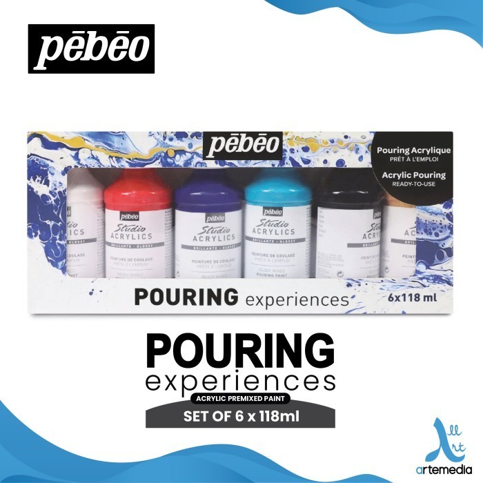 

Ready Cat Akrilik Pebeo Pouring Experiences 6x118ml Acrylic Pre Mixed Paint
