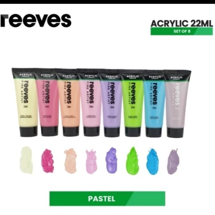 

Ready REEVES ACRYLIC SET 8X22ML primary/pastel/metallic