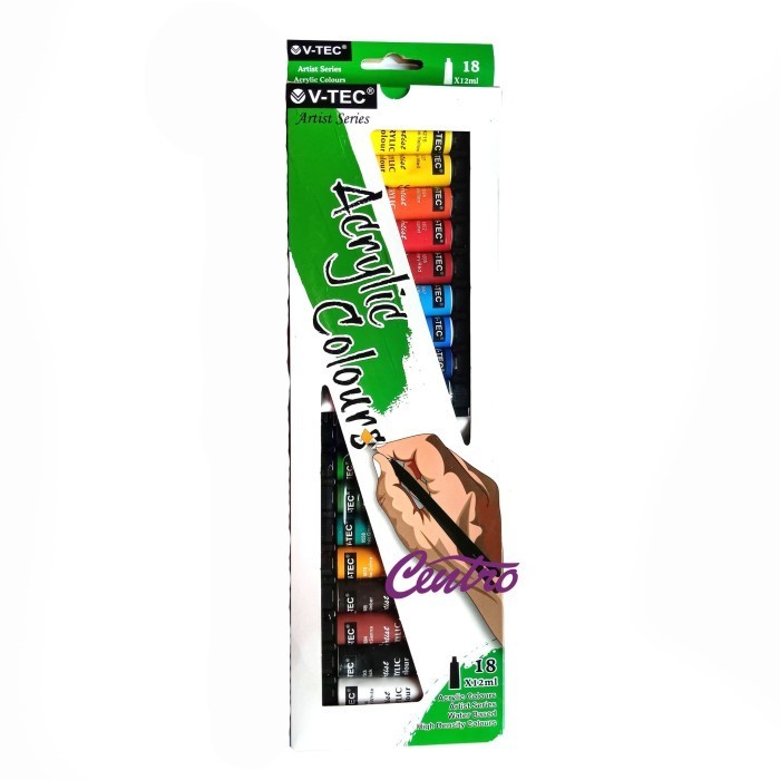 

Ready V-TEC ACRYLIC COLOURS 12 ML / V TEC CAT AKRILIK 18 WARNA