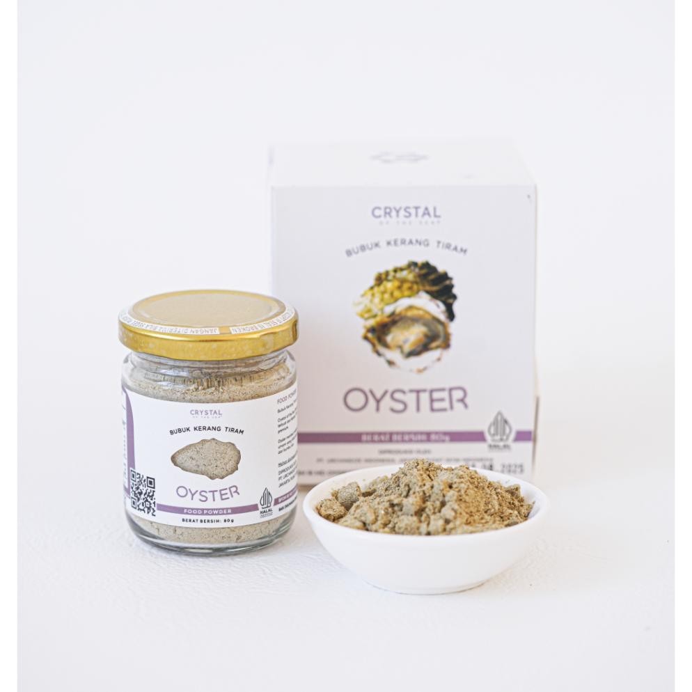 

rwet-23 Crystal of the Sea | Oyster Powder (80GR) / Bubuk Kerang Tiram / Pengganti Oyster Sauce / Saus Tiram - Bumbu Kaldu MPASI NON MSG Premium