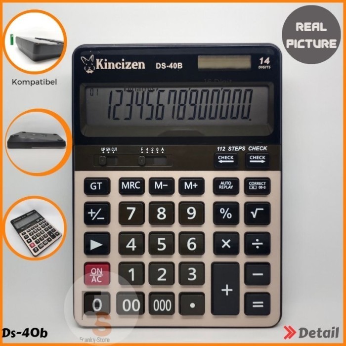 

Ready Kalkulator Dagang Dekstop 14 Digit Ukuran Layar Jumbo Besar Big